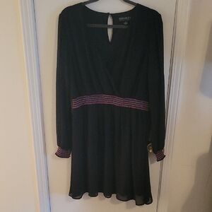 Forever 21 Black Dress with Purple Details